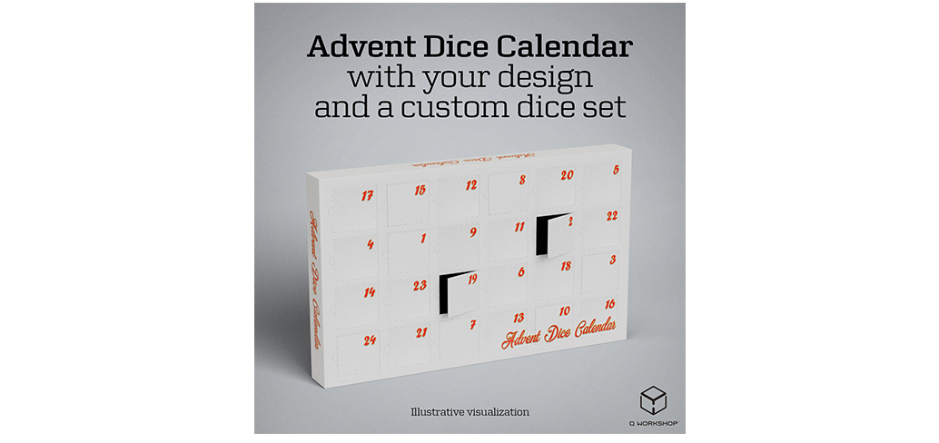 custom advent dice calendars